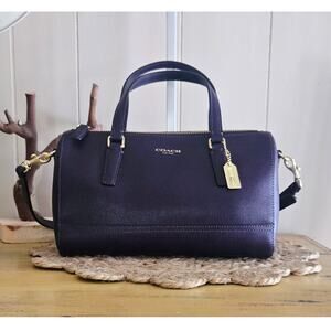 NWT VTG Coach Saffiano Mini Purple Ladies Purse